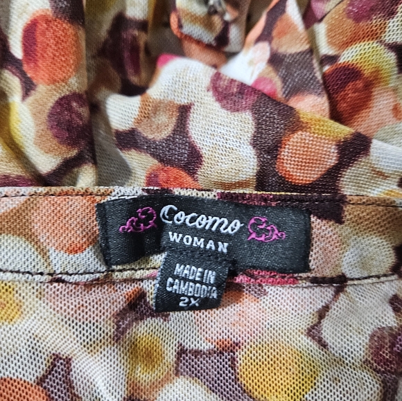 Cocomo Woman Abstract Dress Size 2X - Picture 4 of 4